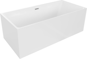 Mexen Nita freistehende Badewanne 170 x 80 cm, weiß, Überlauf chrom - 52091708000-01
