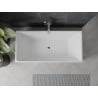 Mexen Nita freistehende Badewanne 170 x 80 cm, weiß, Überlauf chrom - 52091708000-01