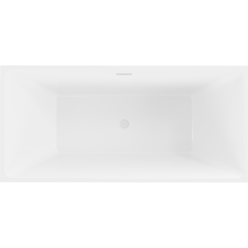 Mexen Nita freistehende Badewanne 170 x 80 cm, weiß, weißer Überlauf - 52091708000-20