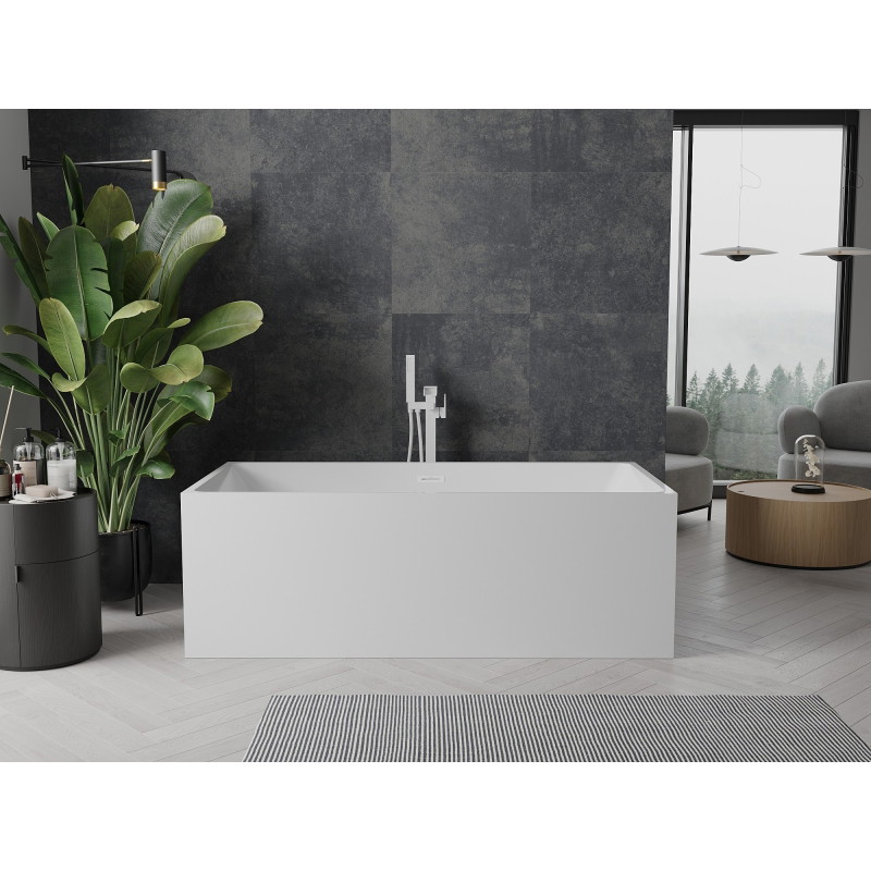 Mexen Nita samostojeća kada 170 x 80 cm, bijela, bijeli preljev - 52091708000-20