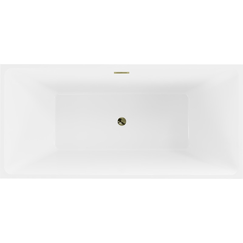 Mexen Nita free-standing bathtub 170 x 80 cm, white, gold overflow - 52091708000-50