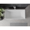 Mexen Nita freistehende Badewanne 170 x 80 cm, weiß, Überlauf weiß - 52091708000-20