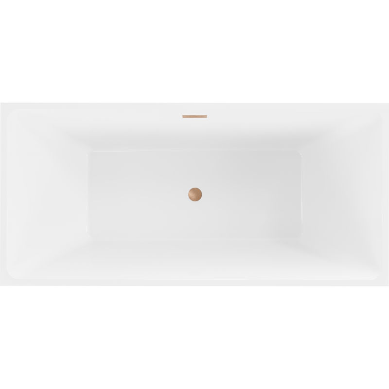 Mexen Nita bañera exenta 170 x 80 cm, blanca, rebosadero cobre cepillado - 52091708000-65