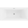 Mexen Nita freistehende Badewanne 170 x 80 cm, weiß, Abfluss gun gray gebürstet - 52091708000-66