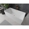 Mexen Nita freistehende Badewanne 170 x 80 cm, weiß, Überlauf gebürstetes Kupfer - 52091708000-65