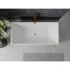 Mexen Nita freistehende Badewanne 170 x 80 cm, weiß, gebürsteter Messingüberlauf - 52091708000-65