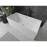 Mexen Nita eraldiseisev vann 170 x 80 cm, valge, harjatud gun gray ületäitumiskaitse - 52091708000-66