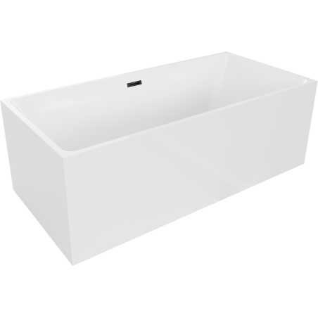 Mexen Nita freistehende Badewanne 170 x 80 cm, weiß, schwarze Überlauf - 52091708000-70