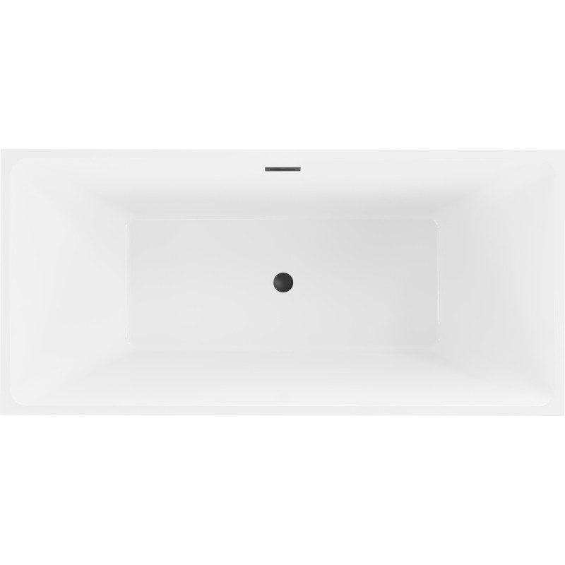 Mexen Nita wanna wolnostojąca 170 x 80 cm, biała, przelew czarny - 52091708000-70