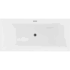 Mexen Nita freistehende Badewanne 170 x 80 cm, weiß, schwarze Überlauf - 52091708000-70