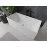 Mexen Nita freistehende Badewanne 170 x 80 cm, weiß, schwarze Überlauf - 52091708000-70