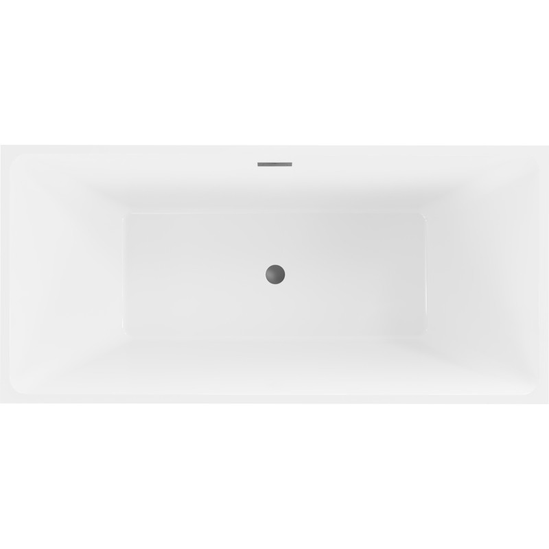 Mexen Nita wanna wolnostojąca 170 x 80 cm, biała, przelew gun metal - 52091708000-95