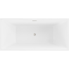 Mexen Nita freistehende Badewanne 170 x 80 cm, weiß, mit brushed nickel Überlauf - 52091708000-97