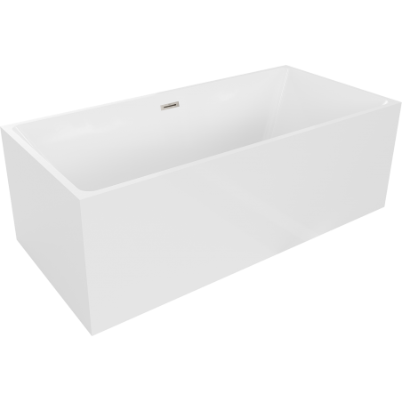 Mexen Nita freistehende Badewanne 170 x 80 cm, weiß, mit brushed nickel Überlauf - 52091708000-97