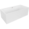 Mexen Nita freistehende Badewanne 170 x 80 cm, weiß, mit brushed nickel Überlauf - 52091708000-97