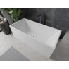 Mexen Nita wanna wolnostojąca 170 x 80 cm, biała, przelew gun metal - 52091708000-95
