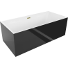 Mexen Nita freestanding bathtub 170 x 80 cm, white/black, gold overflow - 52091708075-50