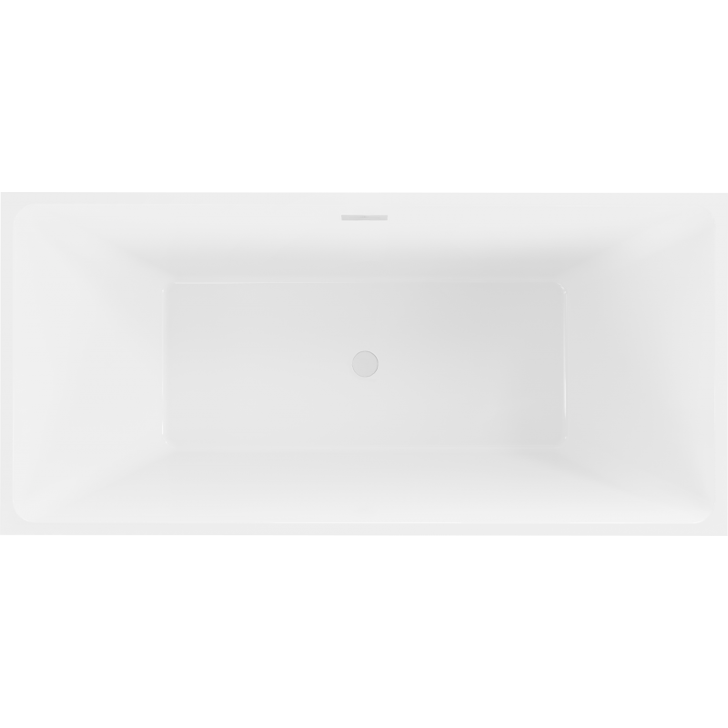 Mexen Nita vasca da bagno freestanding 170 x 80 cm, bianca/nera, troppo pieno bianco - 52091708075-20