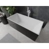 Mexen Nita freistehende Badewanne 170 x 80 cm, weiß/schwarz, weißer Überlauf - 52091708075-20