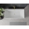 Mexen Nita freistehende Badewanne 170 x 80 cm, weiß/schwarz, gebürsteter Goldüberlauf - 52091708075-55