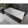 Mexen Nita freistehende Badewanne 170 x 80 cm, weiß/schwarz, Überlauf in roségold - 52091708075-60