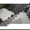 Mexen Nita vrijstaande badkuip 170 x 80 cm, wit/zwart, overloop gun grijs geborsteld - 52091708075-66