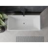 Mexen Nita freestanding bath 170 x 80 cm, white/black, brushed gun gray overflow - 52091708075-66