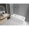 Mexen Vega rechteckige Wanne 180 x 80 cm mit Verkleidung und 3-flügeliger Faltwand 120 cm, transparent, schwarz - 550118080X901?