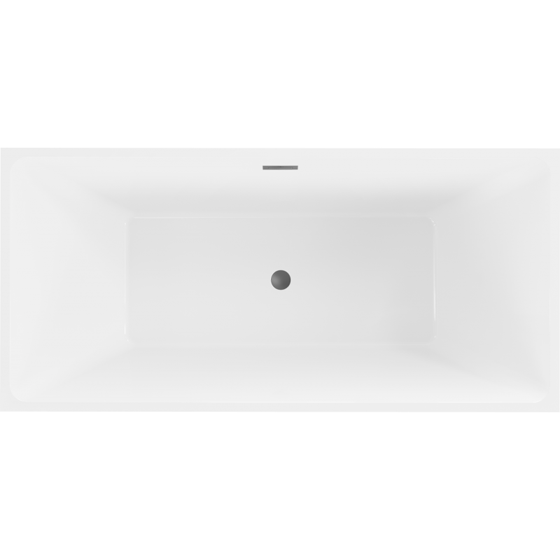 Mexen Nita baignoire autoportante 170 x 80 cm, blanc/noir, trop-plein gun metal - 52091708075-95