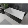 Mexen Nita wanna wolnostojąca 170 x 80 cm, biała/czarna, przelew gun metal - 52091708075-95