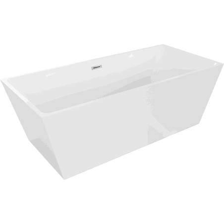 Mexen Lita freestanding bathtub 67 x 29.5 in, white, chrom overflow - 52121707500-01