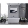 Mexen Lita freestanding bathtub 67 x 29.5 in, white, chrom overflow - 52121707500-01