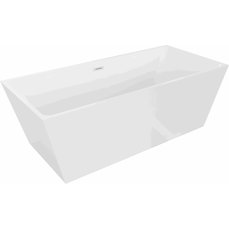 Mexen Lita bañera independiente 170 x 75 cm, blanca, rebosadero blanco - 52121707500-20