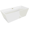 Baignoire îlot Mexen Lita 170 x 75 cm, blanche, trop plein doré - 52121707500-50