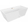 Mexen Lita freistehende Badewanne 170 x 75 cm, weiß, mit rosa Goldüberlauf - 52121707500-60