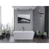 Mexen Lita slobodnostojeća kada 170 x 75 cm, bijela, preljev ružičasto zlato - 52121707500-60