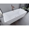 Baignoire indépendante Mexen Lita 170 x 75 cm, blanche, siphon en laiton brossé - 52121707500-65
