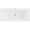Mexen Lita baignoire autoportante 170 x 75 cm, blanche, trop-plein gun gray brossé - 52121707500-66
