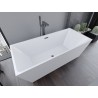 Mexen Lita vabaltseisev vann 170 x 75 cm, valge, ülevooluava gun gray harjatud - 52121707500-66