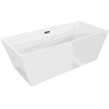 Mexen Lita freestanding bathtub 67 x 29.5 in, white, black overflow - 52121707500-70