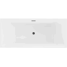 Mexen Lita freestanding bathtub 67 x 29.5 in, white, black overflow - 52121707500-70