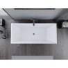 Mexen Lita freistehende Badewanne 170 x 75 cm, weiß, gebürsteter gun gray Überlauf - 52121707500-66
