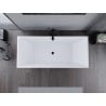 Mexen Lita freestanding bathtub 67 x 29.5 in, white, black overflow - 52121707500-70