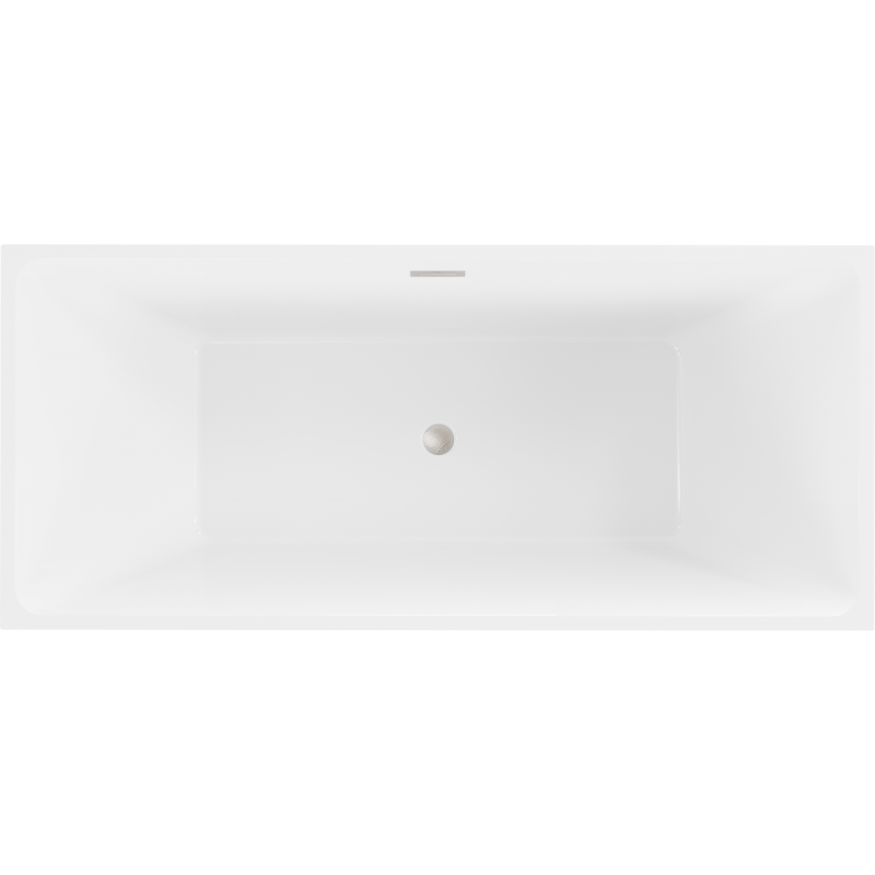 Mexen Lita freestanding bath 170 x 75 cm, white, brushed nickel overflow - 52121707500-97