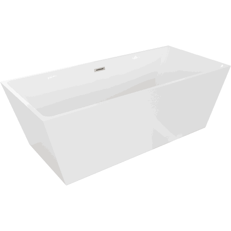 Mexen Lita freestanding bath 170 x 75 cm, white, brushed nickel overflow - 52121707500-97