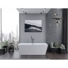 Mexen Lita wanna wolnostojąca 170 x 75 cm, biała, przelew gun metal - 52121707500-95