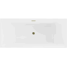 Mexen Lita freestanding bathtub 170 x 75 cm, white/black, gold overflow - 52121707575-50
