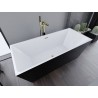 Mexen Lita eraldiseisev vann 170 x 75 cm, valge/must, ülevool kuldne harjatud - 52121707575-55