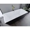 Mexen Lita freestanding bath 170 x 75 cm, white/black, brushed gold overflow - 52121707575-55