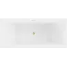 Mexen Lita freestanding bath 170 x 75 cm, white/black, brushed gold overflow - 52121707575-55